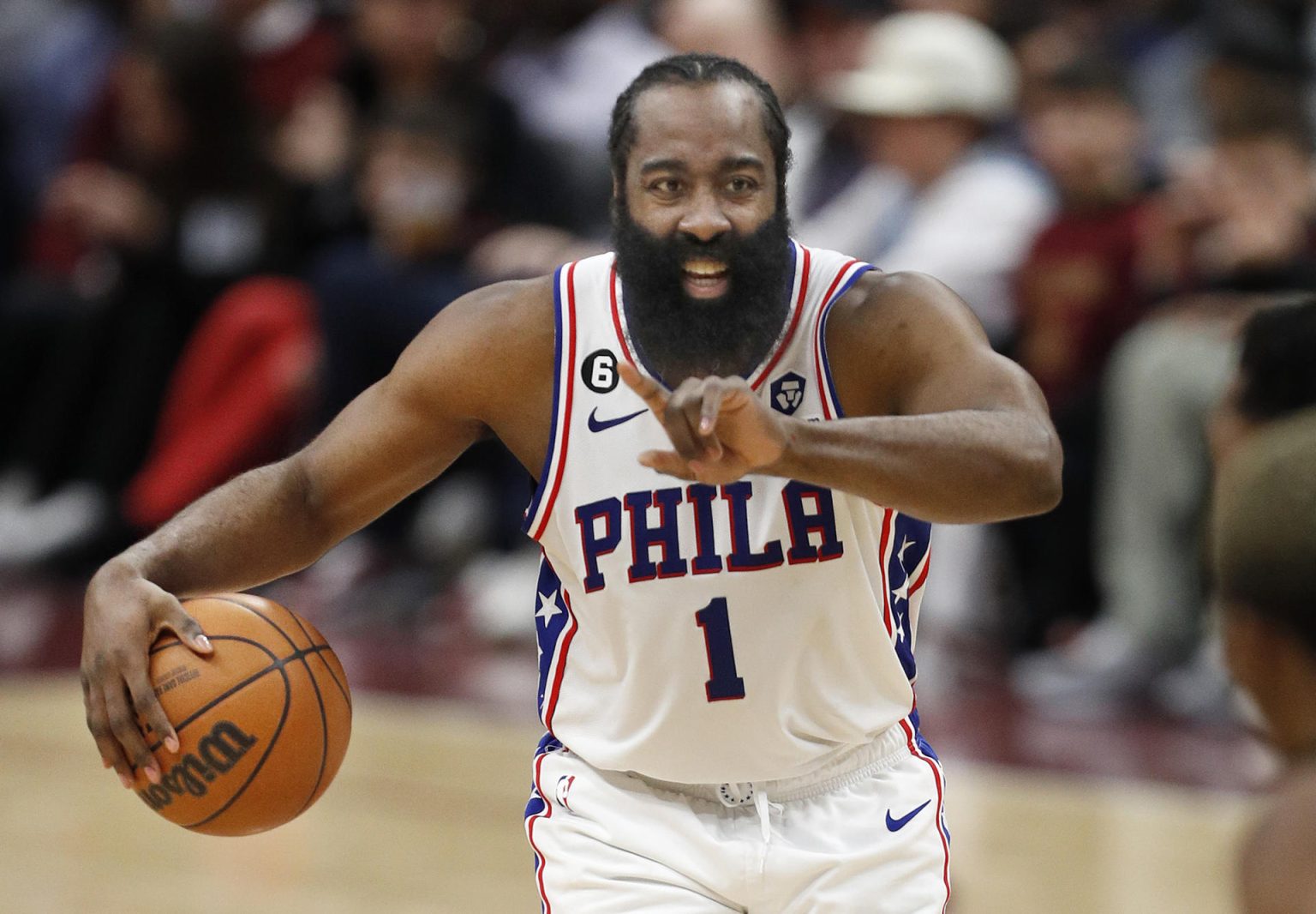 James Harden de los Philadelphia 76ers, en una fotografía de archivo. EFE/David Maxwell