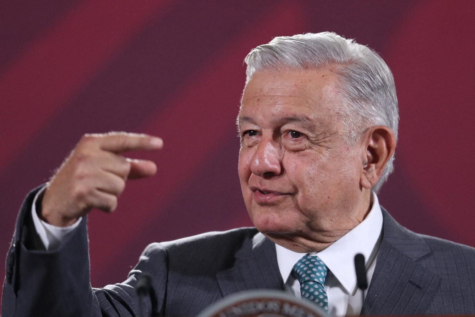 El Presidente de México, Andrés Manuel López Obrador, habla hoy durante su conferencia de prensa matutina en Palacio Nacional, en Ciudad de México (México).  EFE/Sáshenka Gutiérrez