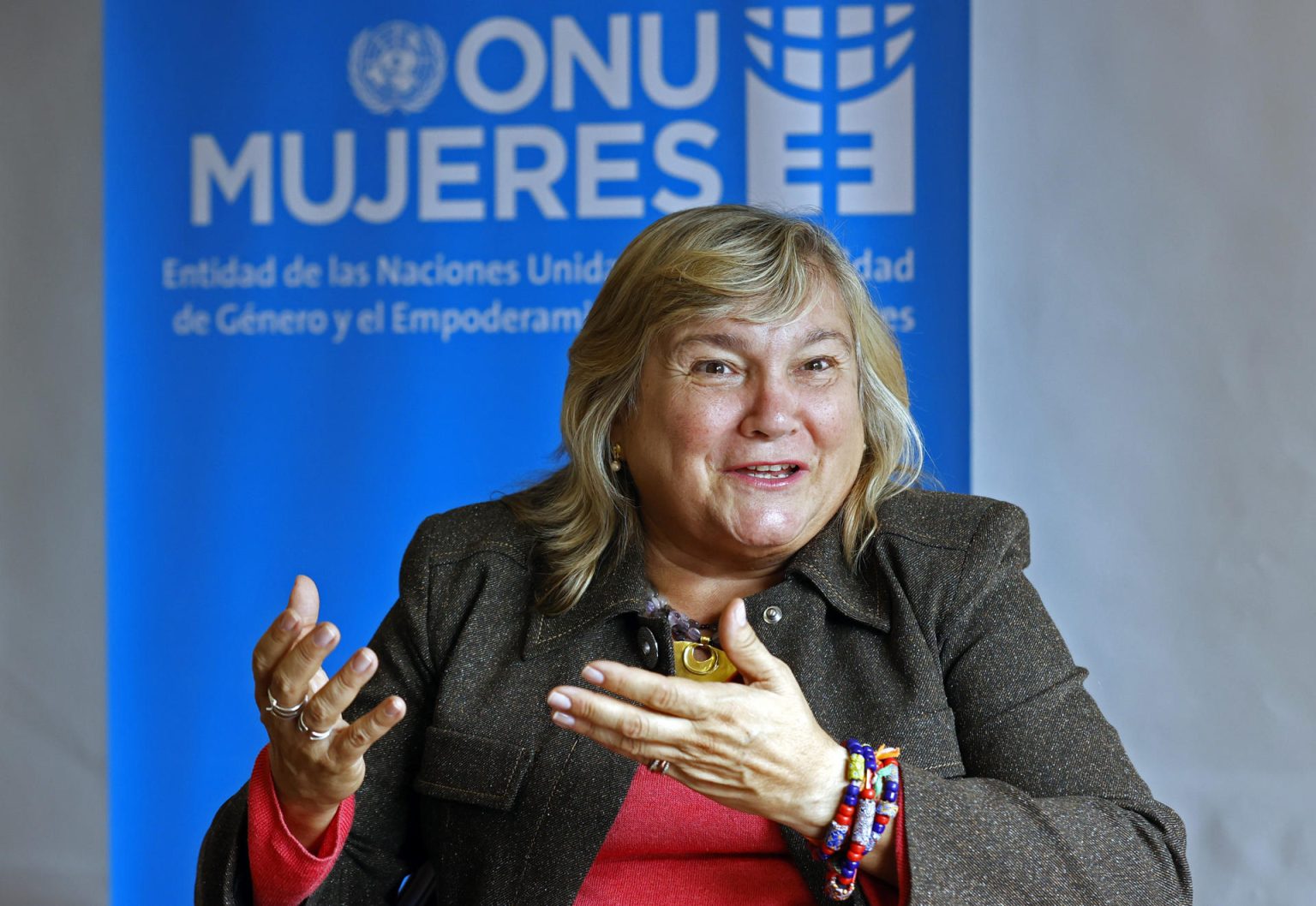 La directora regional de ONU Mujeres, María Noel Vaeza, habla durante una entrevista con EFE. Imagen de archivo. EFE/Mauricio Dueñas Castañeda