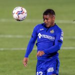 Fotografía de archivo en la que se registró al colombiano Juan Camilo 'Cucho' Hernández, al actuar con el Getafe de España y actual delantero club estadounidense de fútbol Columbus Crew de la MLS. EFE/Rodrigo Jiménez
Getafe's Cucho Hernandez in action during the Spanish La Liga soccer match between Getafe CF and FC Barcelona at Antonio Perez Coliseum in Getafe, near Madrid, Spain, 17 October 2020. EPA/Rodrigo Jimenez