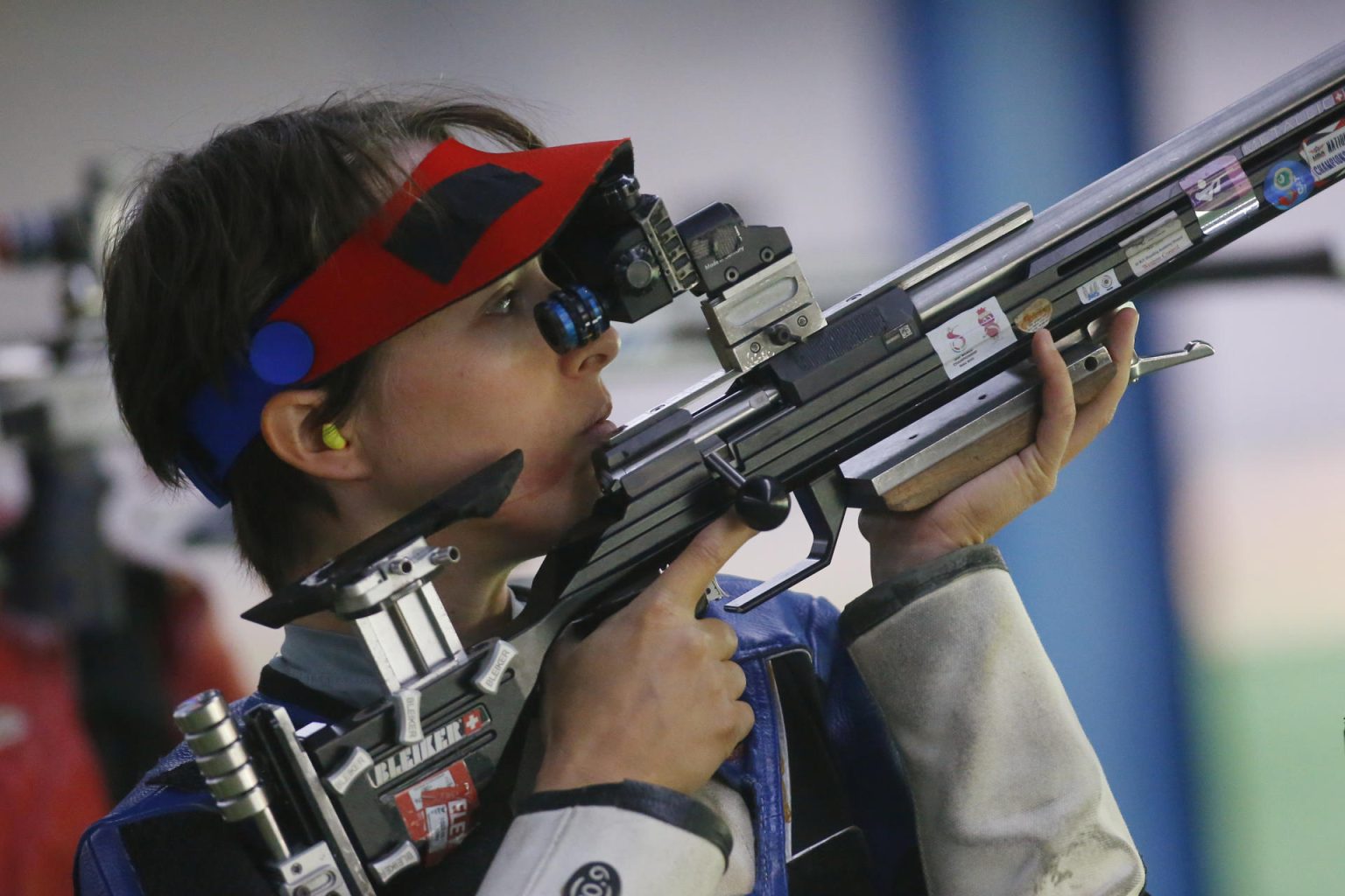 Maddalena Sagen de los Estados Unidos compite en rifle 3x20 femenino hoy, durante los Juegos Panamericanos 2023 en Santiago (Chile). Sagen ocupó el segundo lugar. EFE/ Esteban Garay