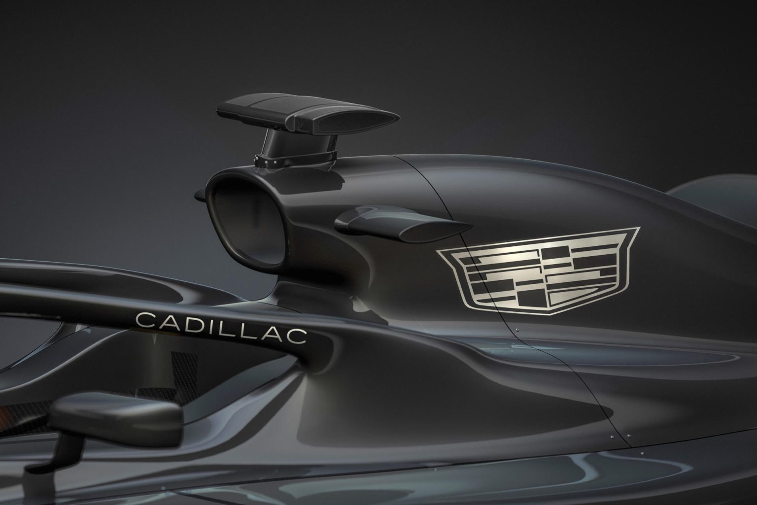 Fotografía cedida por General Motors (GM) donde se aprecia un detalle de un bólido de Fórmula 1 de la marca Cadillac que participará en la F1 junto con la nueva escudería Andretti Cadillac F1. EFE/GM