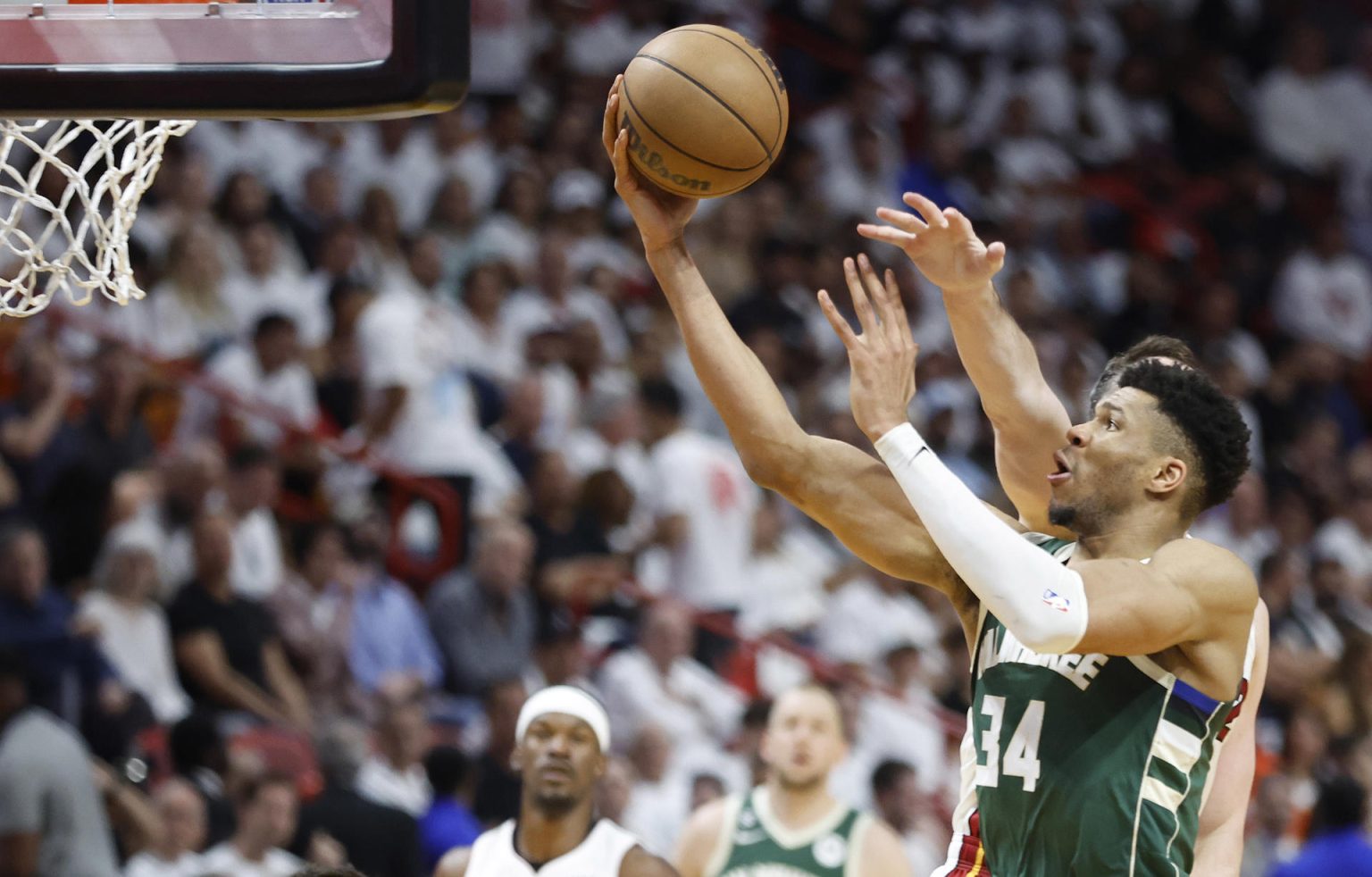 Giannis Antetokounmpo de los Milwaukee Bucks, en una fotografía de archivo. EFE/ Rhona Wise /NO SHUTTERSTOCK