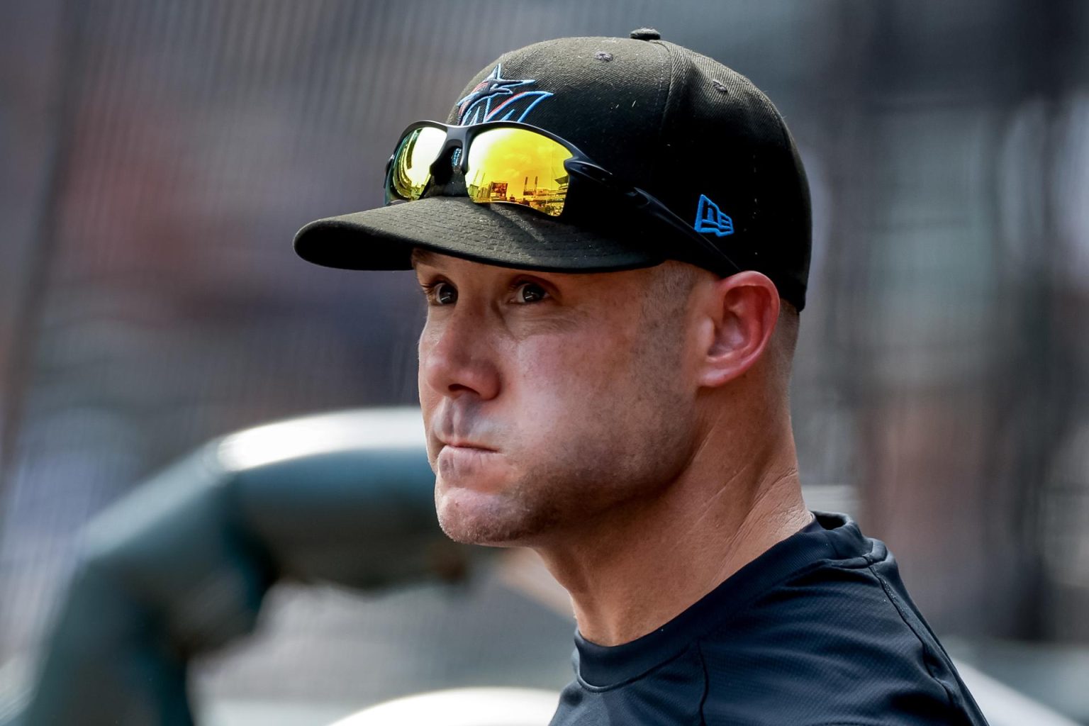 El manager de los Miami Marlins Skip Schumaker, en una fotografía de archivo. EFE/EPA/Erik S. Lesser