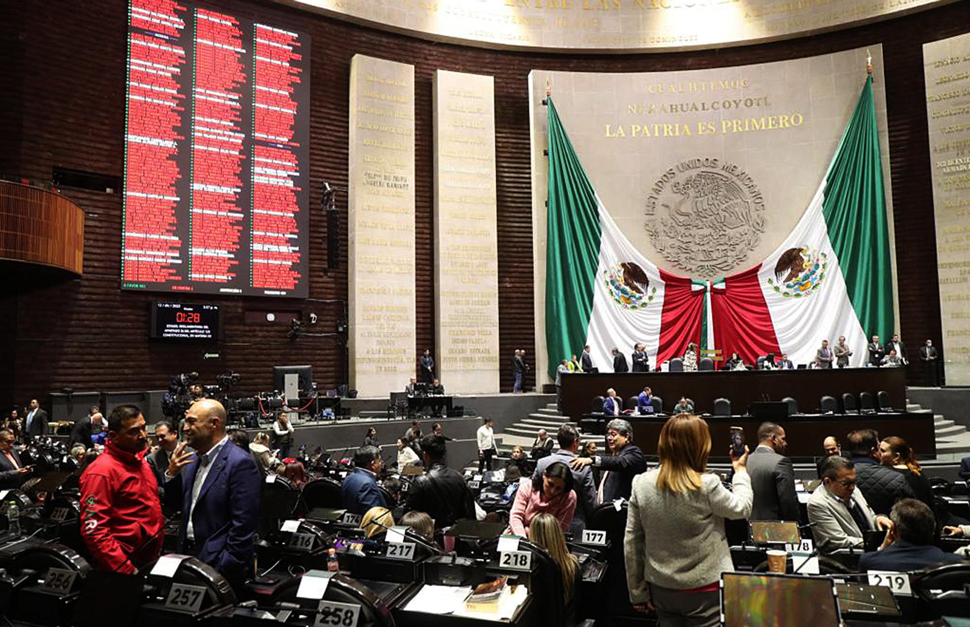 Vista general del recinto de la Cámara de Diputados hoy, en Ciudad de México (México). EFE/ Madla Hartz
