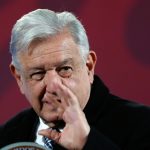 El presidente de México Andrés Manuel López Obrador habla durante su conferencia de prensa matutina hoy, en el Palacio Nacional en Ciudad de México (México). EFE/ Sáshenka Gutiérrez