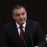 Fotografía de archivo del exsecretario de Seguridad Pública Genaro García Luna durante una comparecencia en la Cámara de Diputados de la Ciudad de México (México). EFE/Mario Guzmán