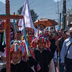 Miles de indígenas marchan para exigir a las autoridades seguridad en San Cristóbal de las Casas, hoy en el estado de Chiapas (México). EFE/Carlos López