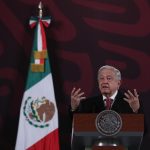 El presidente de México, Andrés Manuel López Obrador, habla durante su conferencia de prensa matutina hoy, en el Palacio Nacional en la Ciudad de México (México). EFE/ Mario Guzmán