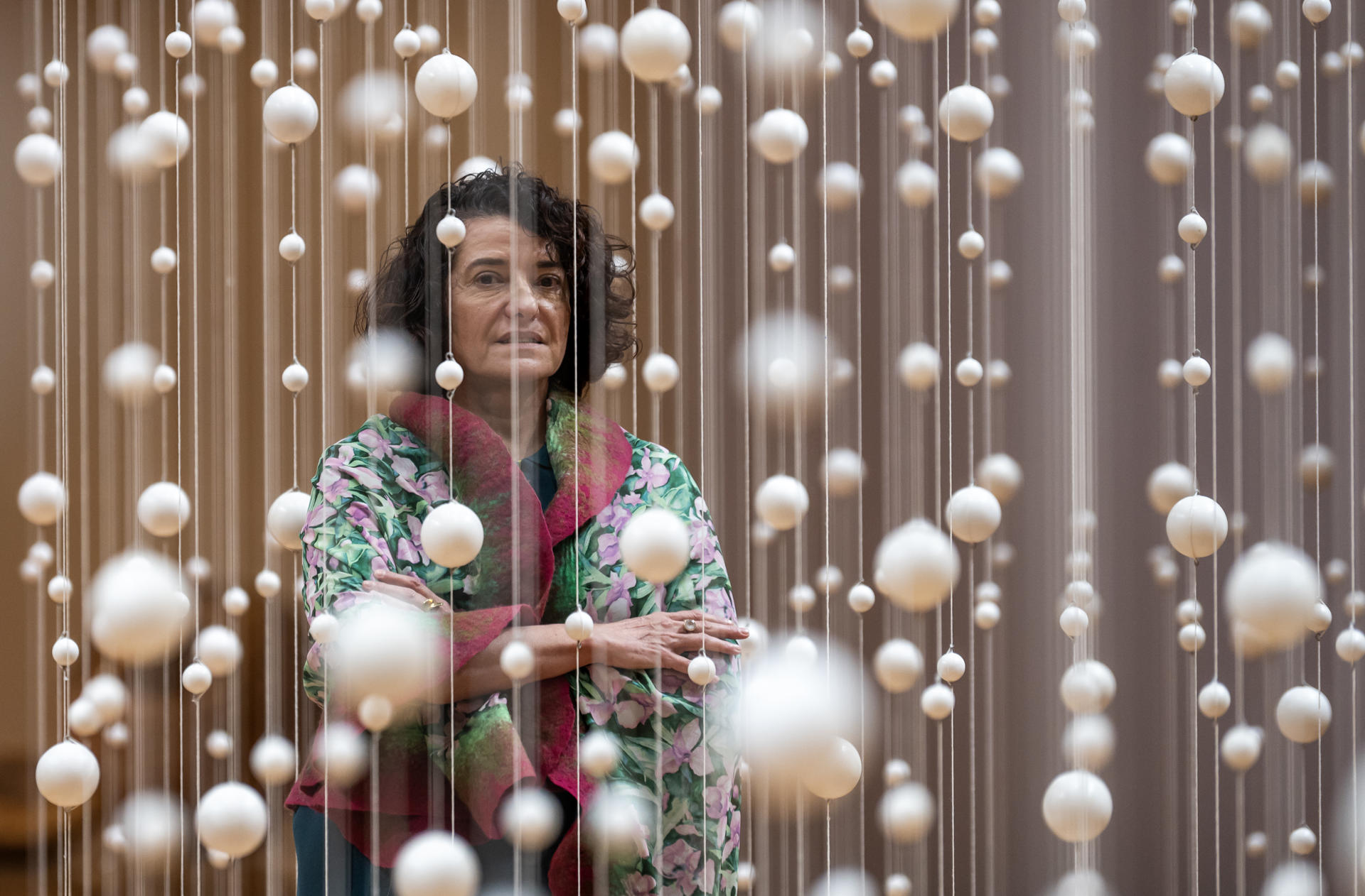 La directora general del Museo de Arte Contemporáneo de Monterrey (MARCO), Taiyana Pimentel, posa durante una entrevista con EFE, el 29 de diciembre de 2023, en Monterrey (México). EFE/ Miguel Sierra
