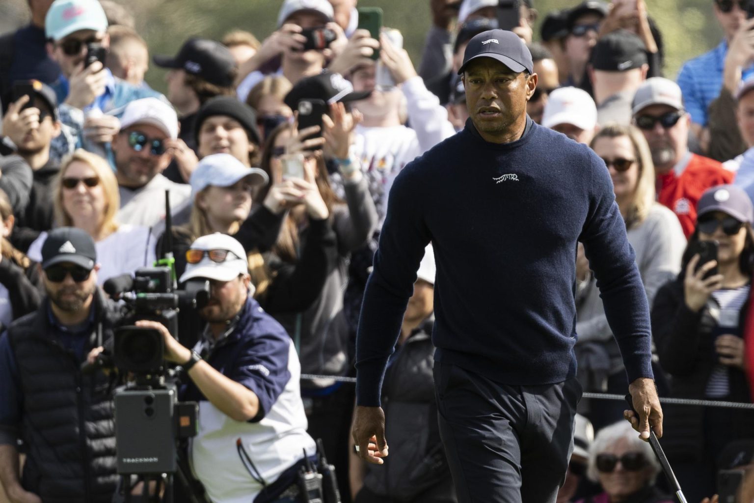 Tiger Woods de Estados Unidos en el 2024 The Genesis Invitational en el Riviera Country Club de Los Ángeles, California, Estados Unidos. . EFE/EPA/ETIENNE LAURENT