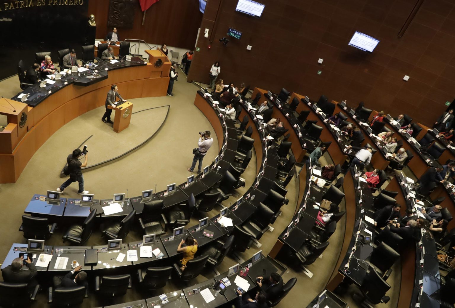 Fotografía de archivo de una vista general de una sesión plenaria del Senado de México, en la Ciudad de México (México). EFE/Madla Hartz