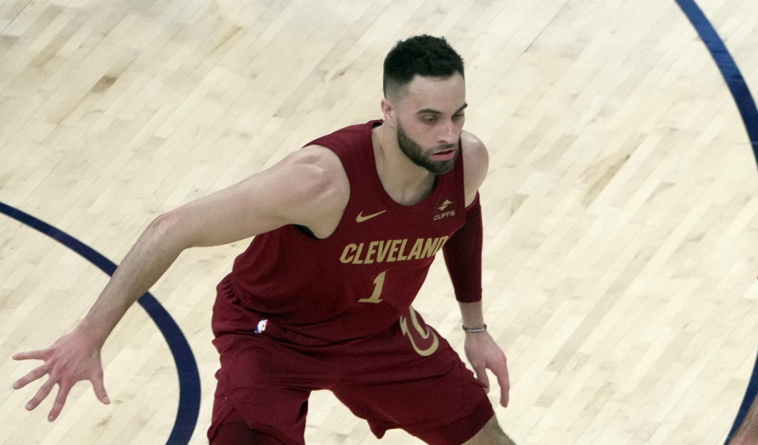 El jugador de los Cleveland Cavaliers Max Strus (1), en una fotografía de archivo. EFE/ Karen Pulfer Focht