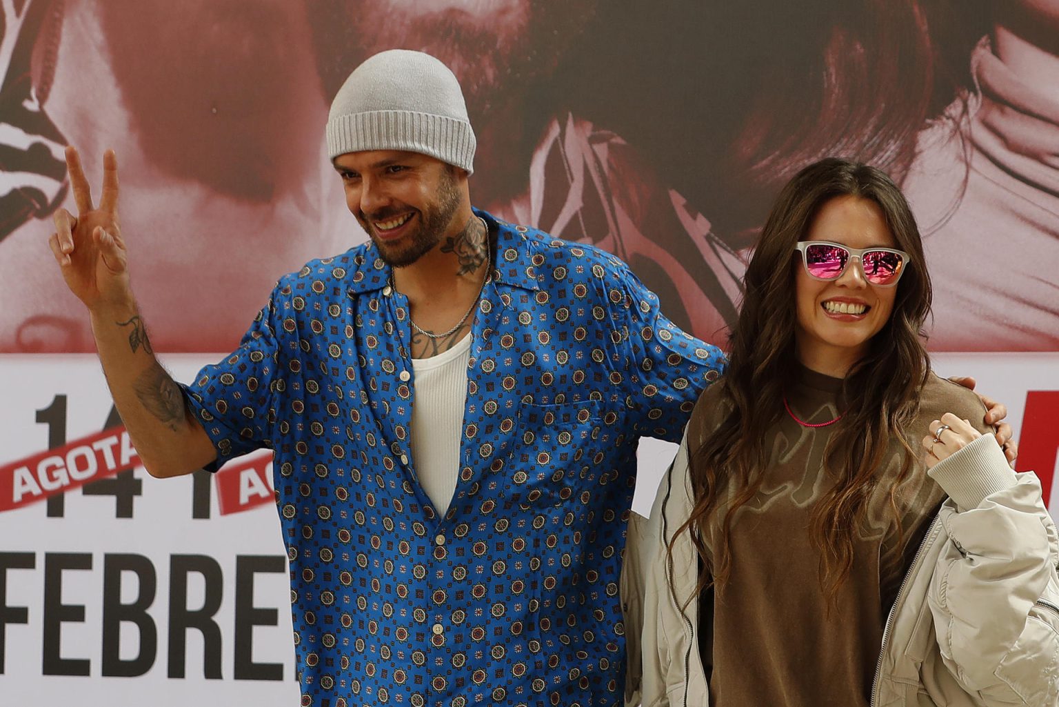 El dúo mexicano de música pop, Jesse & Joy, posan hoy, durante una conferencia de prensa en el Auditorio Nacional de la Ciudad de México (México). EFE/Mario Guzmán