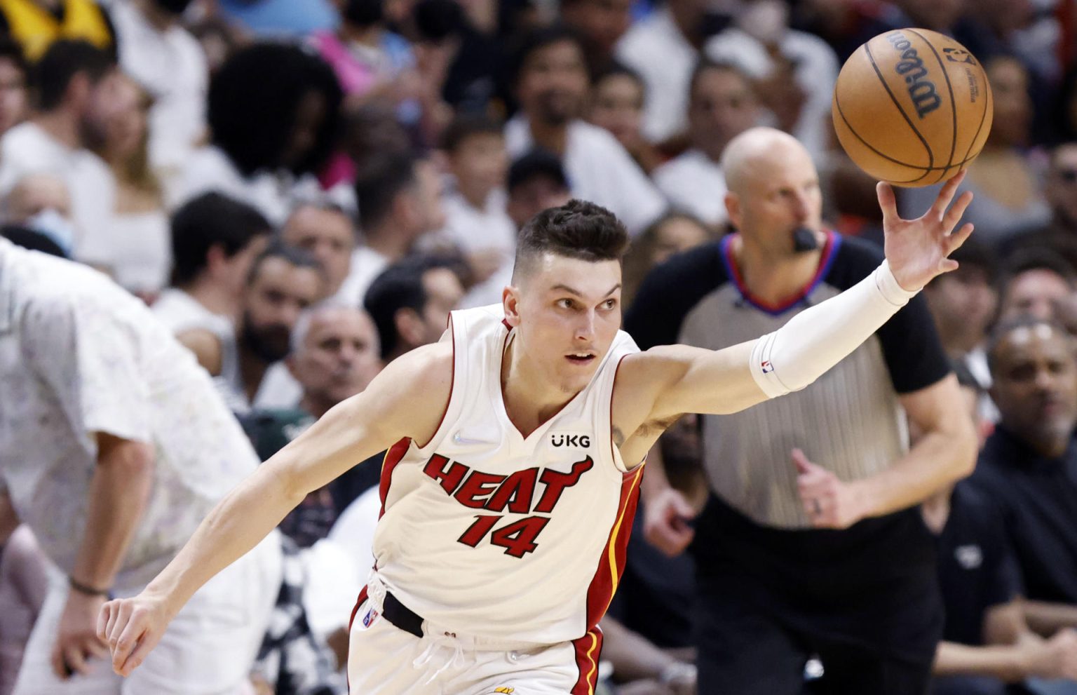 Tyler Herro de los Miami Heat, en una fotografía de archivo. EFE/Rhona Wise