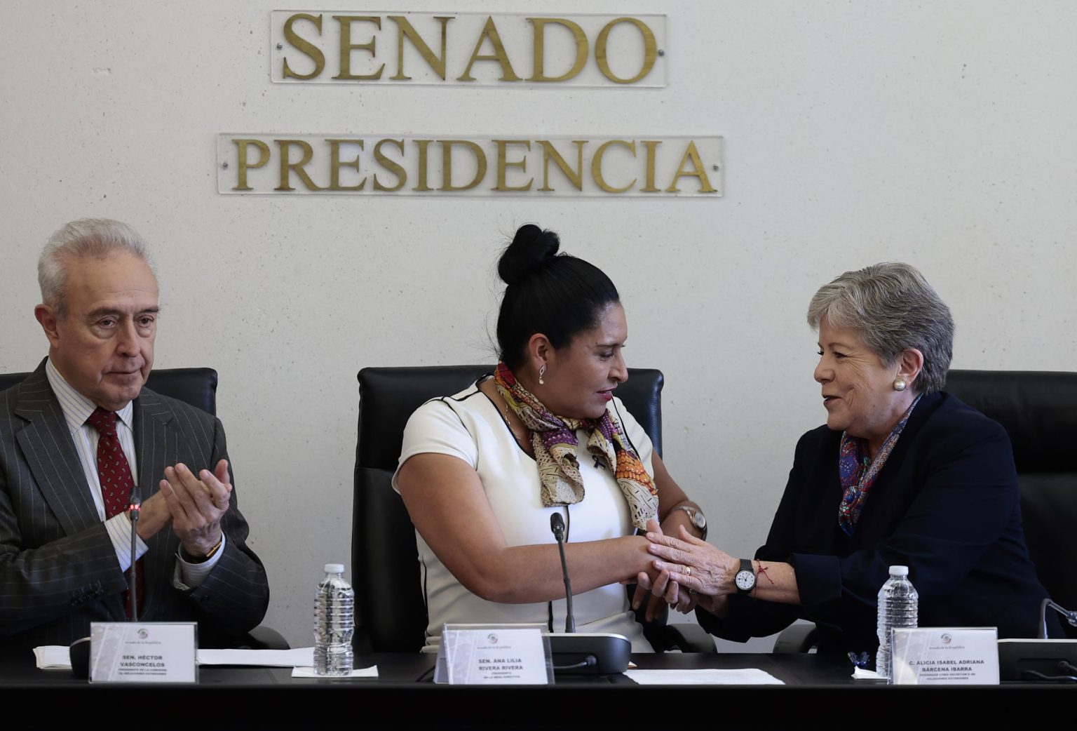 Fotografía de archivo de la presidenta del Senado, Ana Lilia Rivera (c). EFE/ José Méndez