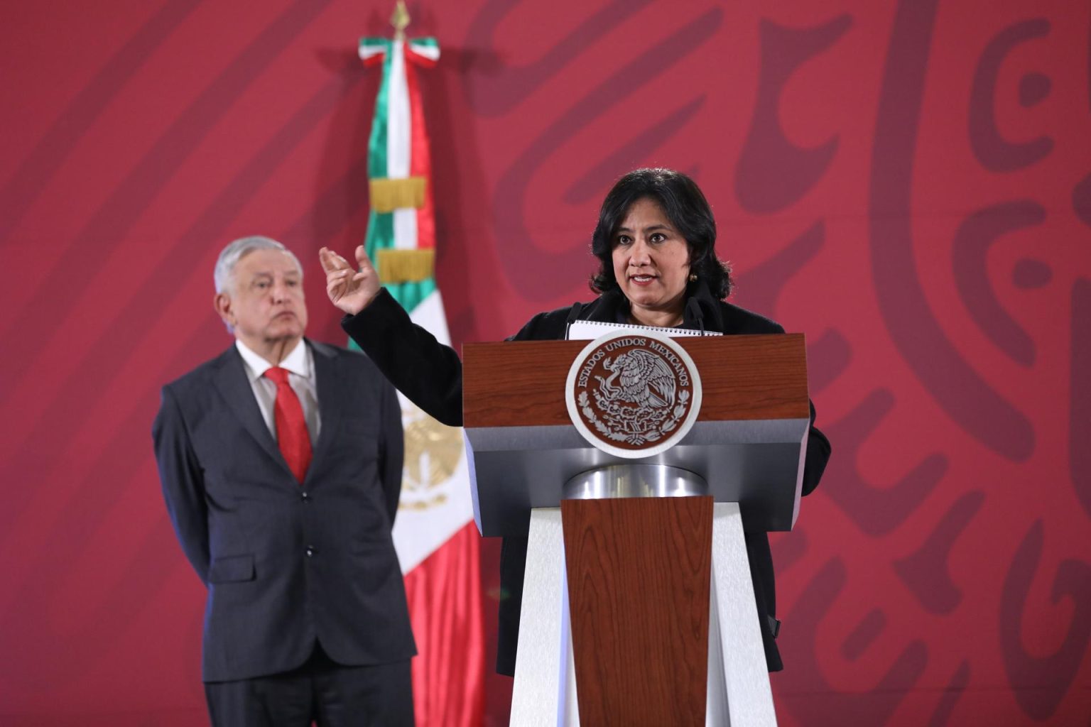 Fotografía de archivo de la titular de la Secretaría de Función Pública (SFP), Irma Eréndira Sandoval. EFE/ Sáshenka Gutiérrez