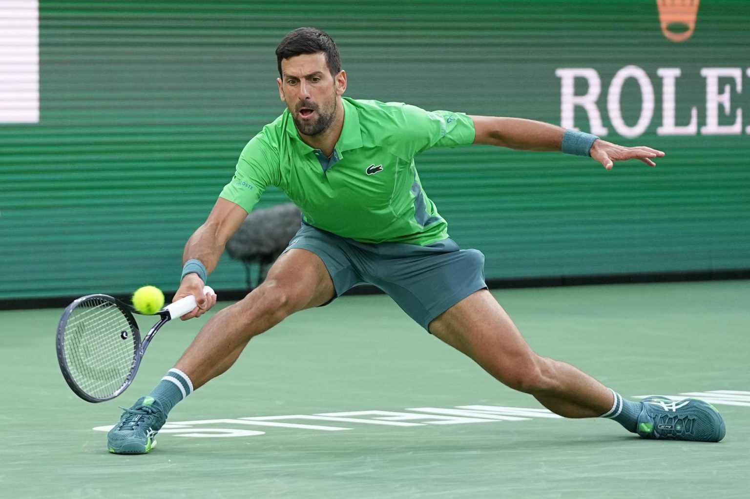 El tenista serbio Novak Djokovic fue registrado el pasado 9 de marzo, durante un partido del Másters 1.000 de Indian Wells, en Indian Wells (California, EE.UU.). EFE/Ray Acevedo