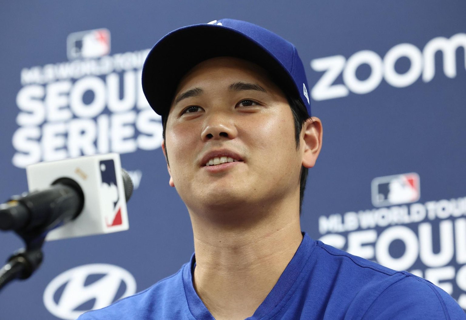 El japonés Shohei Ohtani, la gran estrella de Los Angeles Dodgers, que este miércoles debutó con victoria con su nuevo equipo, en el partido inaugural de las Grandes Ligas disputado contra los San Diego Padres, en Corea del Sur. EFE/EPA/YONHAP SOUTH KOREA OUT