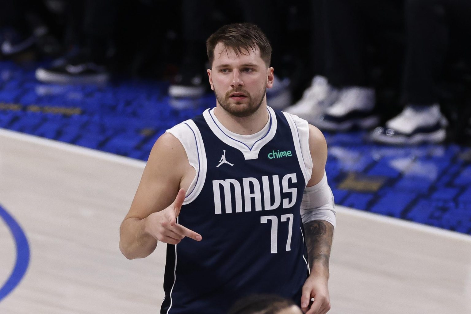 El base de los Dallas Mavericks, Luka Doncic. EFE/EPA/Adam Davis