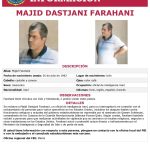 Fotografía cedida por el Buró Federal de Investigación (FBI) estadounidense donde se aprecia el cartel que solicita información sobre Majid Dastjani Farahani, un supuesto miembro del Ministerio de Inteligencia y Seguridad de Irán. EFE/FBI /SOLO USO EDITORIAL /NO VENTAS /SOLO DISPONIBLE PARA ILUSTRAR LA NOTICIA QUE ACOMPAÑA /CRÉDITO OBLIGATORIO