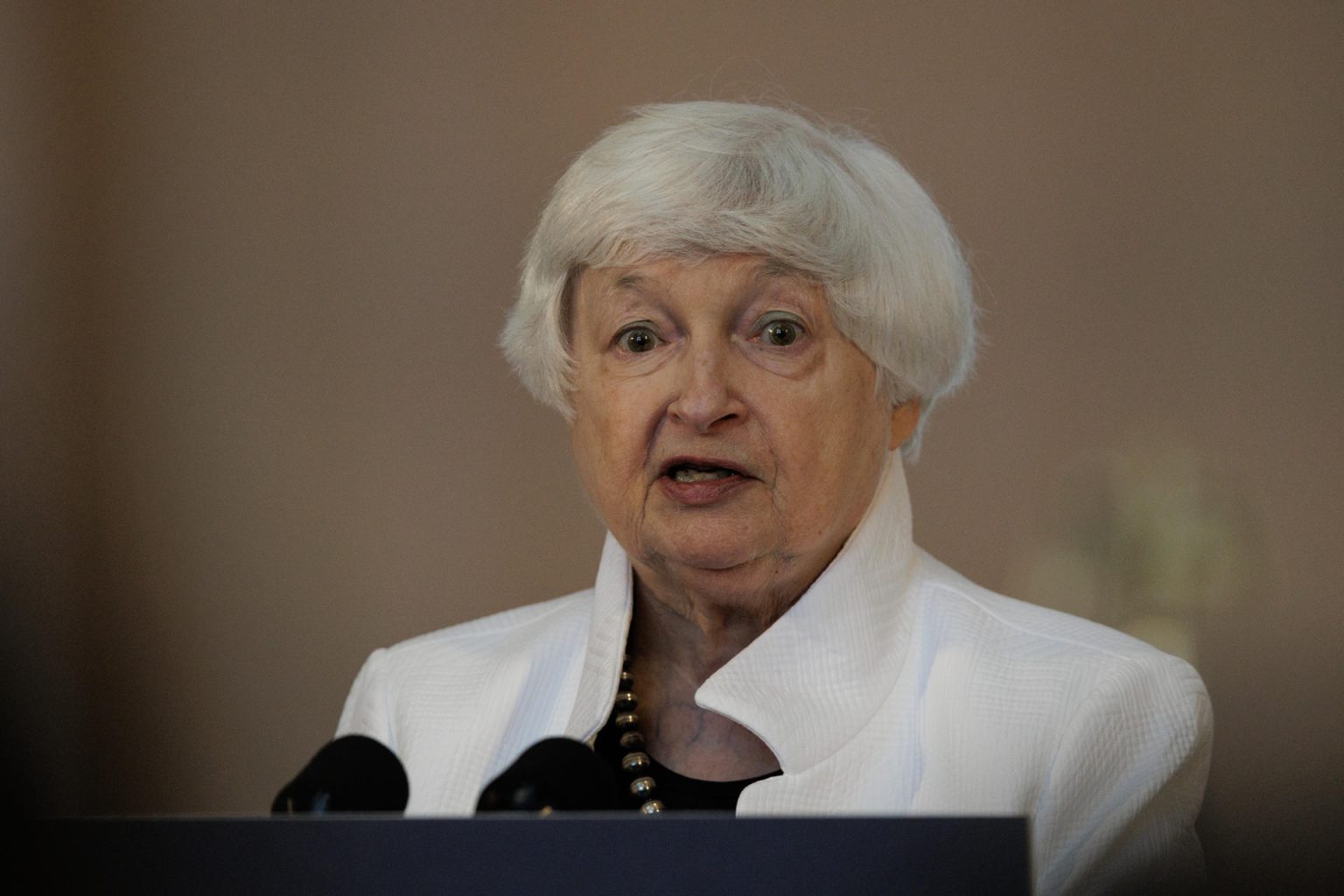 Imagen de archivo de la secretaria del Tesoro de Estados Unidos, Janet Yellen. EFE/ Isaac Fontana