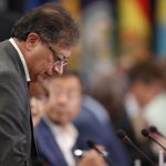 El presidente de Colombia, Gustavo Petro, participa en la VIII cumbre de la Comunidad de Estados Latinoamericanos y Caribeños (Celac) este viernes, en Kingstown (S. Vicente y Granadinas). EFE/ Bienvenido Velasco