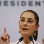 La candidata presidencial del oficialismo Claudia Sheinbaum durante un acto de campaña, en la ciudad de Guadalajara, en Jalisco (México). EFE/ Francisco Guasco