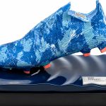 Fotografía divulgada por Join The Planet donde se muestra una réplica de una bota del astro de fútbol Lionel Messi, hecha de plásticos reciclados y en edición limitada. EFE/Join The Planet