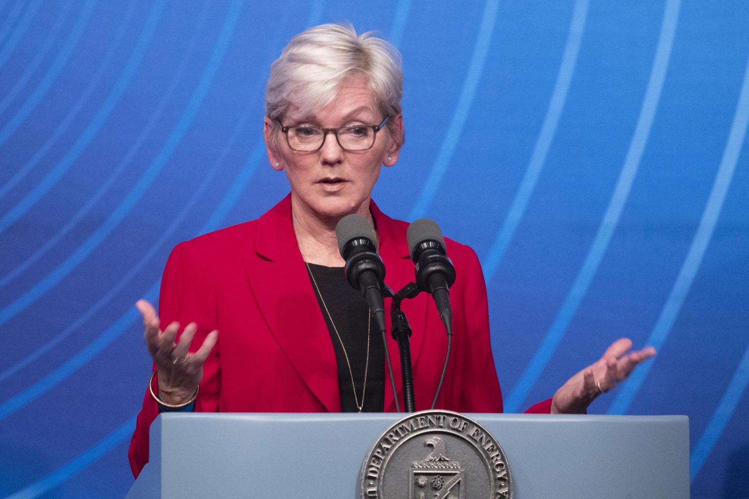 La secretaria de Energía de Estados Unidos, Jennifer Granholm, en una fotografía de archivo. EFE/Michael Reynolds