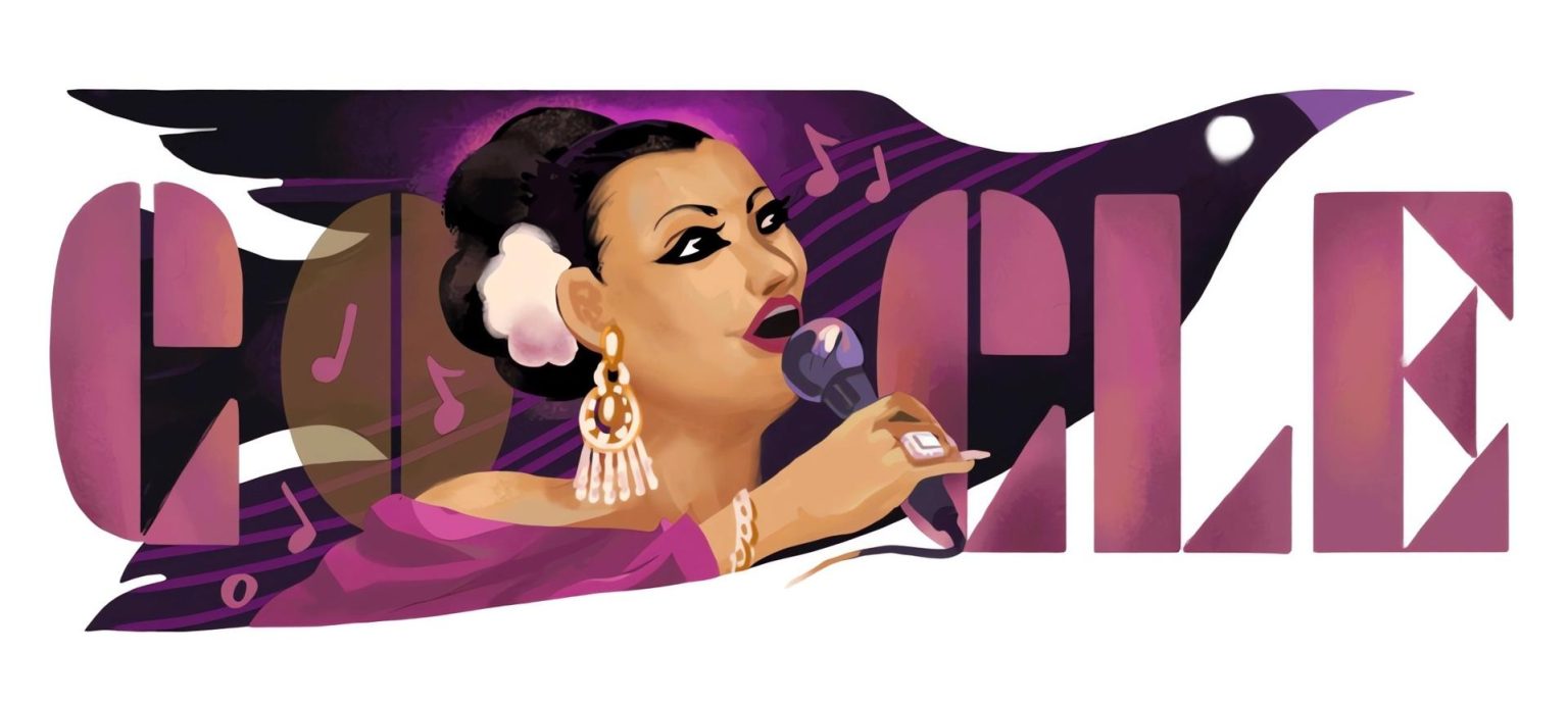 Fotografía cedida por Google donde se muestra el 'doodle' que realizó para homenajear el 92 aniversario del nacimiento de la actriz y cantante mexicana Lola Beltrán quien fuera por más de tres décadas una de las figuras principales en la música y el cine de su país. EFE/Google /SOLO USO EDITORIAL /NO VENTAS /SOLO DISPONIBLE PARA ILUSTRAR LA NOTICIA QUE ACOMPAÑA /CRÉDITO OBLIGATORIO