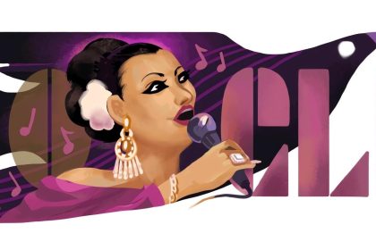 Fotografía cedida por Google donde se muestra el 'doodle' que realizó para homenajear el 92 aniversario del nacimiento de la actriz y cantante mexicana Lola Beltrán quien fuera por más de tres décadas una de las figuras principales en la música y el cine de su país. EFE/Google /SOLO USO EDITORIAL /NO VENTAS /SOLO DISPONIBLE PARA ILUSTRAR LA NOTICIA QUE ACOMPAÑA /CRÉDITO OBLIGATORIO