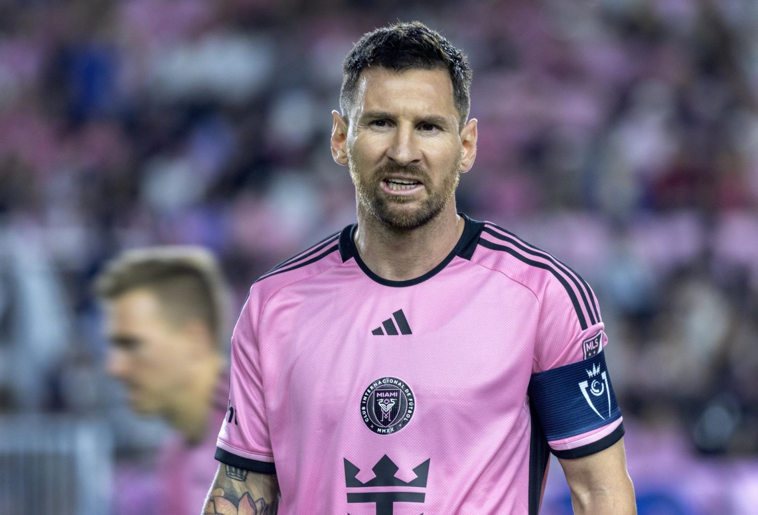 Lionel Messi, atacante argentino del club estadounidense de fútbol Inter Miami, fue registrado el pasado 13 de marzo, durante un partido de la Liga de Campeones de la Concacaf, en Fort Lauderdale (Florida, EE.UU.). EFE/Cristóbal Herrera