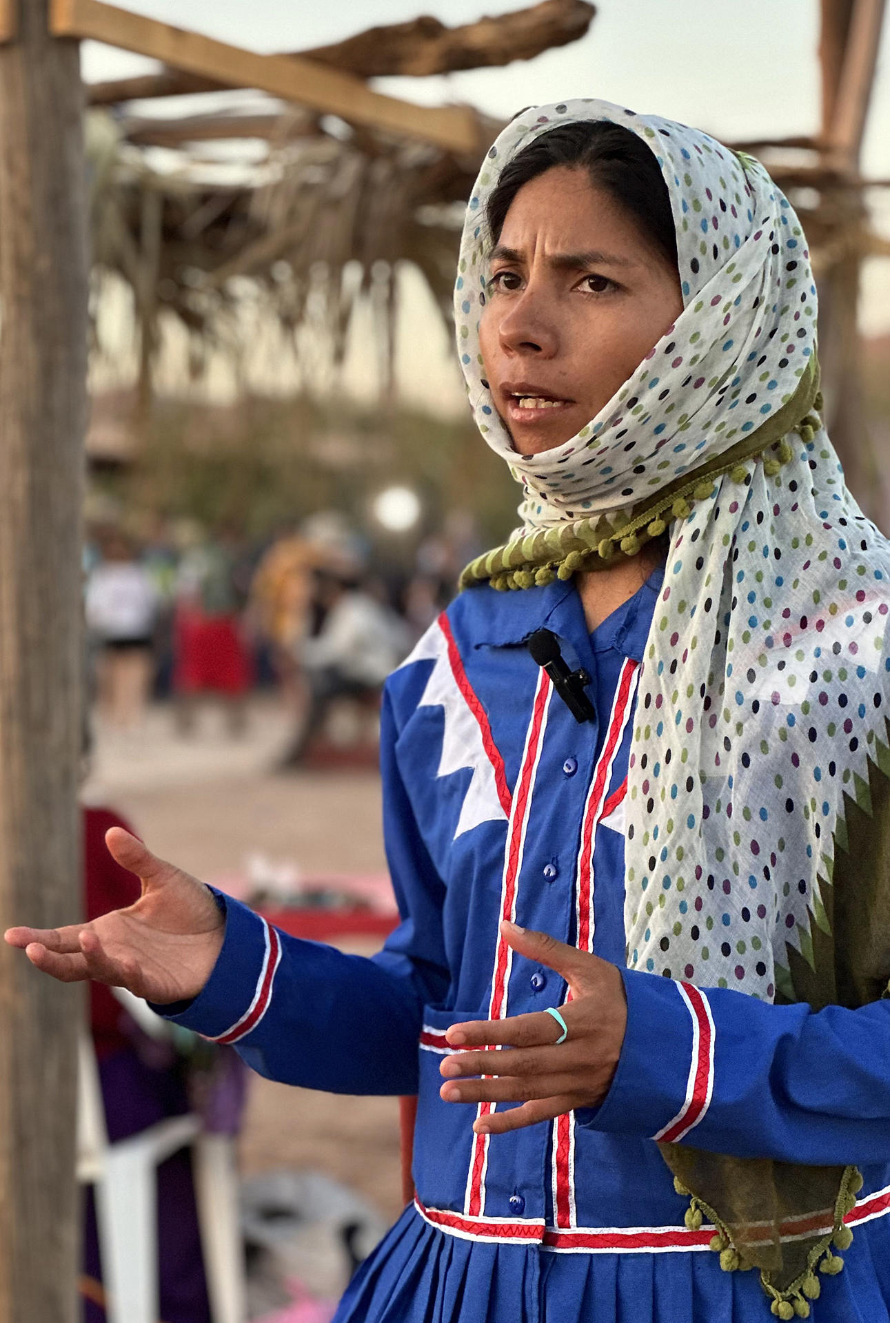 La rapera y activista indígena Zara Monrroy, habla durante una entrevista con EFE 16 de marzo de 2024, en la ciudad de Hermosillo, en Sonora (México). EFE/Daniel Sánchez
