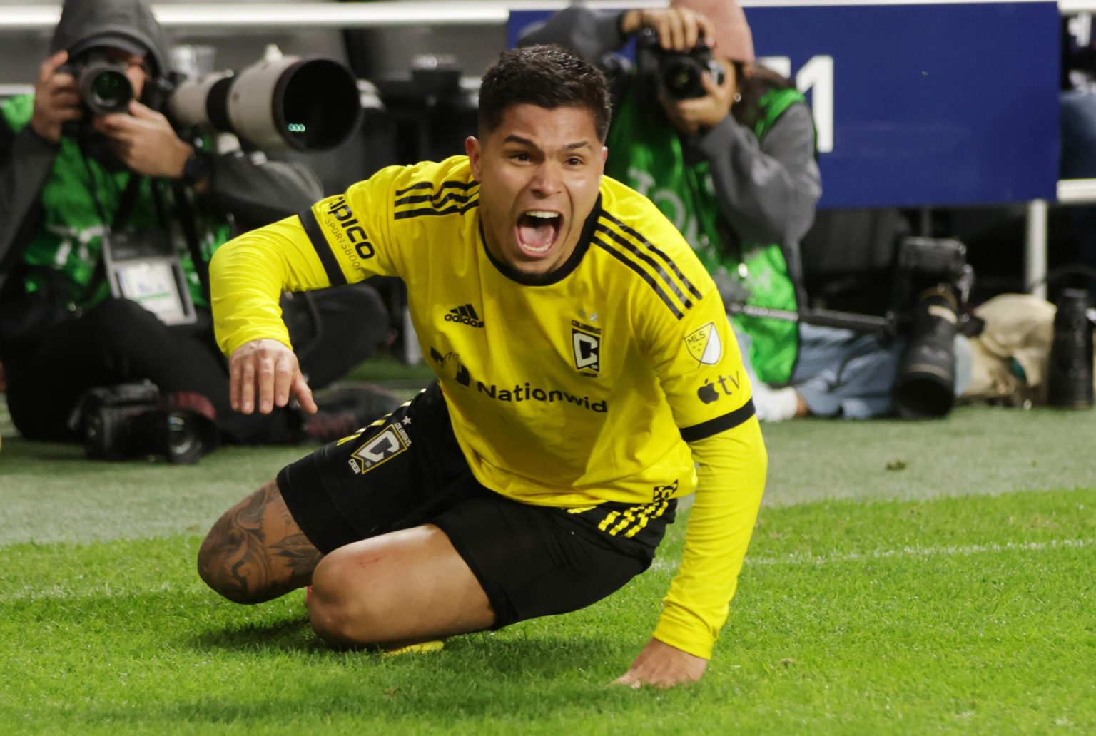 Cucho Hernández del Columbus Crew, en una fotografía de archivo. EFE/ Mark Lyons