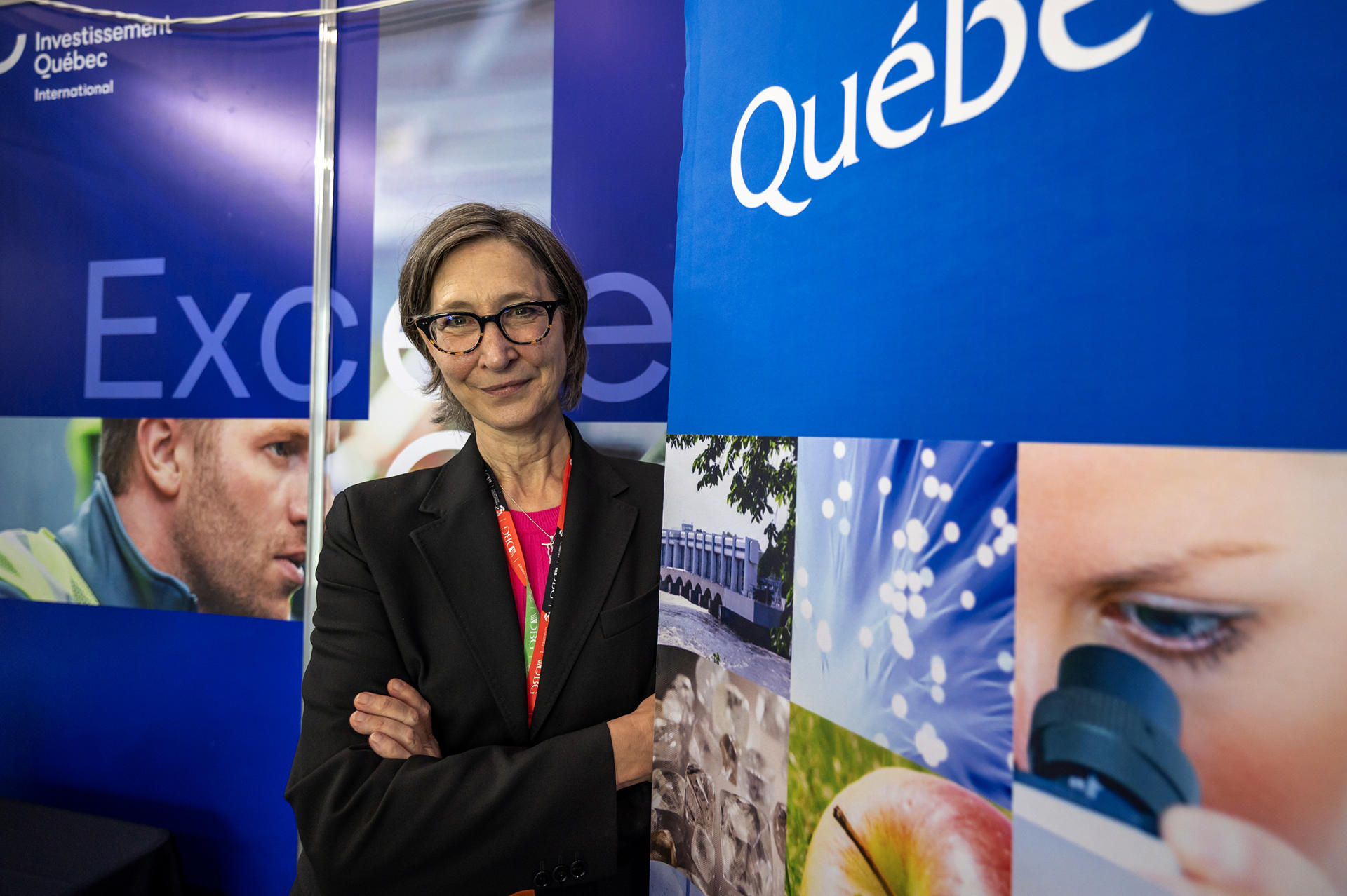 La delegada general de Quebec en México, Stéphanie Allard-Gomez, posa durante la segunda edición de Encuentro de la Movilidad del futuro este miércoles en la ciudad de Monterrey (México). EFE/Miguel Sierra
