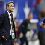 El seleccionador del equipo nacional masculino de fútbol de Panamá, Thomas Christiansen (i), fue registrado el pasado 27 de junio, durante un partido contra Estados Unidos válido por el grupo C de la Copa América 2024, en el estadio Mercedes Benz de Atlanta (Georgia, EE.UU.). EFE/Erik S. Lesser