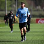 Imagen de archivo del centrocampista Federico Valverde, motor y equilibrio en la selección de Uruguay, que este jueves busca anticipar su clasificación a los cuartos de final de la Copa América de Estados Unidos a expensas de Bolivia en Rutherford (Nueva Jersey). EFE/Raúl Martínez