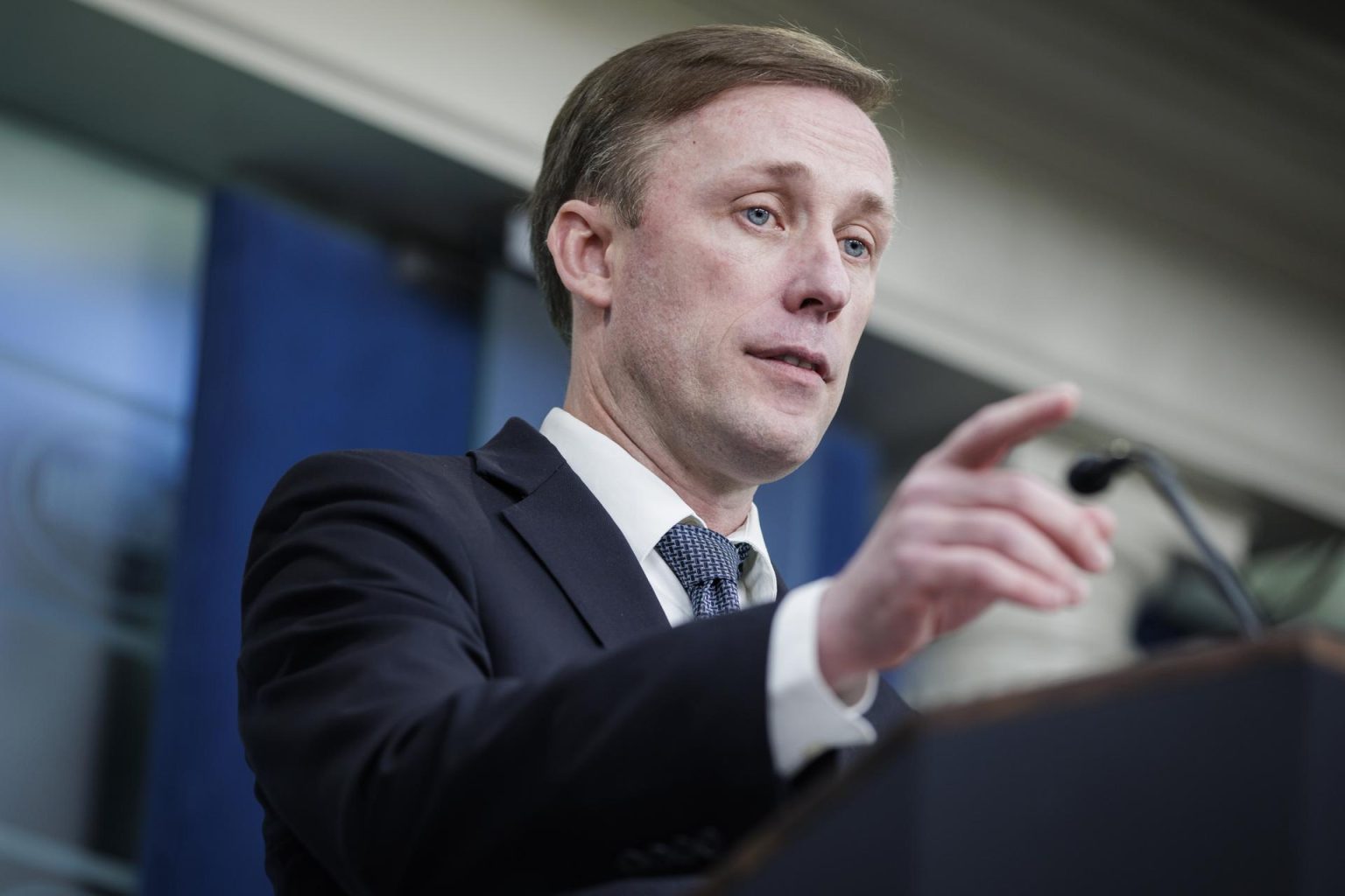 Washington (United States), 14/02/2024.- White House National Security Advisor Jake Sullivan speaks during the daily press briefing at the White House in Washington, DC, USA, 14 February 2024. EFE/EPA/Samuel Corum/Sipa USA / POOL
//////////
 Archivo. EFE/EPA/Samuel Corum