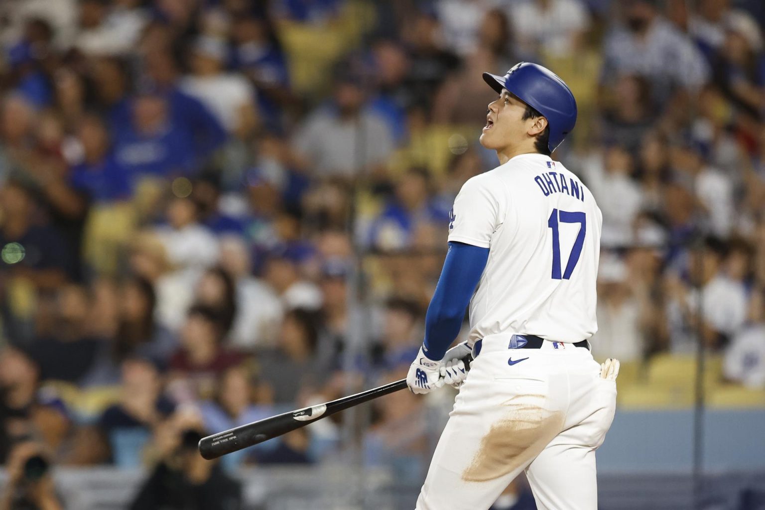 El lanzador estrella y bateador designado de los Dodgers de Los Ángeles, Shohei Ohtani, fue registrado el pasado 21 de junio al conectarle un jonrón a los Angelinos, en el Dodger Stadium de Los Ángeles. EFE/Caroline Brehman