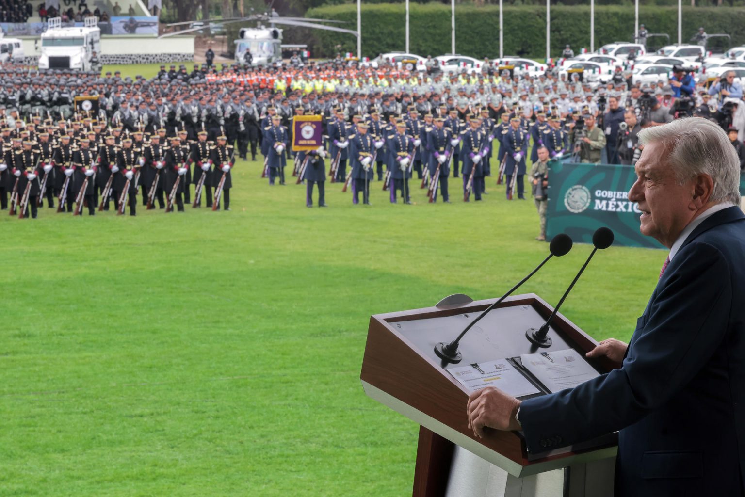 Fotografía cedida este martes por la presidencia de México, del mandatario mexicano, Andrés Manuel López Obrador, durante un acto protocolario en Ciudad de México (México). EFE/Presidencia de México/SOLO USO EDITORIAL/SOLO DISPONIBLE PARA ILUSTRAR LA NOTICIA QUE ACOMPAÑA(CRÉDITO OBLIGATORIO)