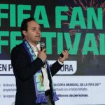 El responsable de la sede de Monterrey en la Copa del Mundo de fútbol del 2026, Alejandro Hütt, participa este jueves, durante el foro 'FIFA World Cup 2026: A dos años, el Mundial hoy' en el marco del Sports Summit en Ciudad de México (México). EFE/José Méndez