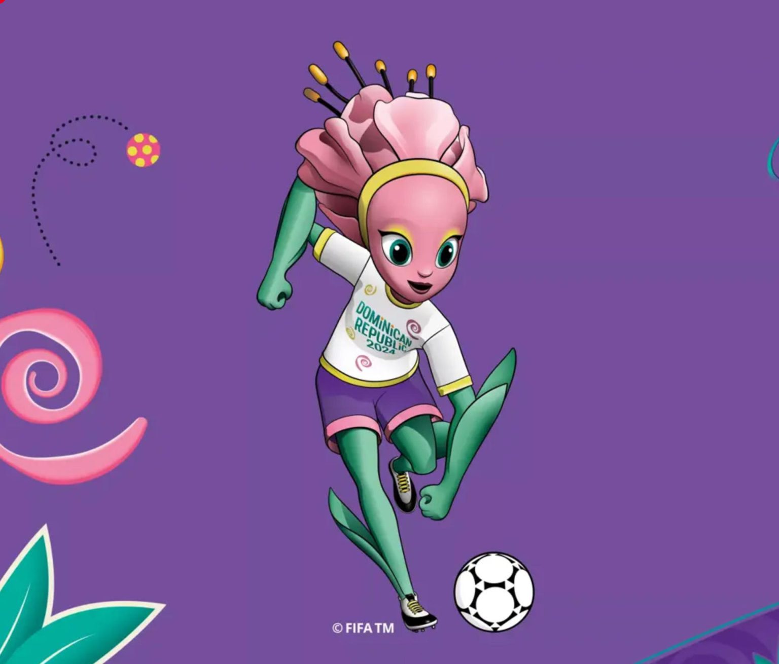 Captura de pantalla tomada de la página oficial de la FIFA de 'Taní', la mascota oficial del Mundial Femenino sub-17 que se disputará en República Dominicana. EFE/ Fifa.com/Solo uso editorial