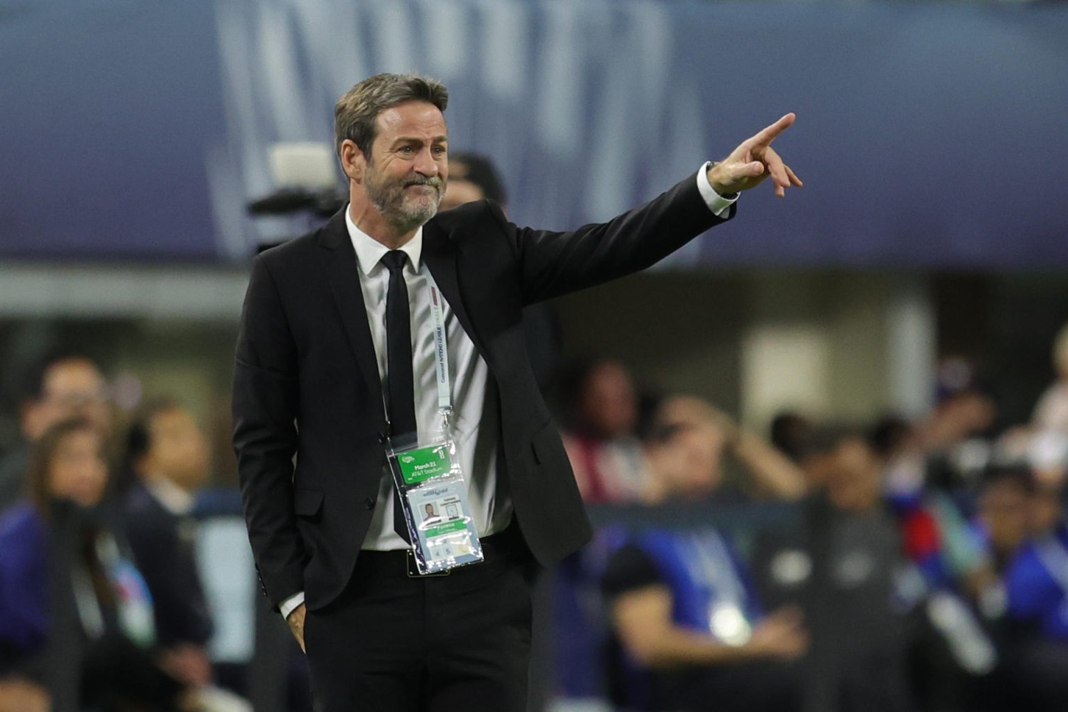 Fotografía de archivo en la que se registró al seleccionador del equipo nacional masculino de fútbol de Panamá, Thomas Christiansen, durante un partido de la Liga de Naciones de la Concacaf, en el estadio AT&T de Arlington (EE.UU.). EFE/ Carlos Ramírez 
El seleccionador de Panamá, Thomas Christiansen, fue registrado el pasado 1 de julio, durante un partido contra Bolivia válido por el grupo C de la Copa América 2024, en el estadio Inter&Co de Orlando (Florida, EE. UU.). EFE/Miguel Rodriguez