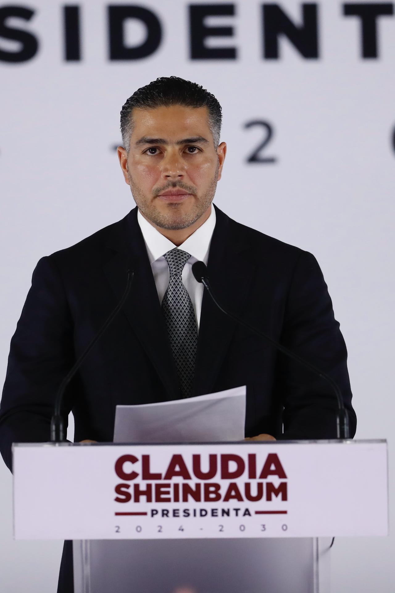 Omar García Harfuch participa durante la presentación del gabinete de la presidenta electa Claudia Sheinbaum este jueves, en Ciudad de México (México). EFE/Sáshenka Gutiérrez