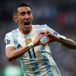 Imagen de archivo del extremo Ángel Di María, cuya retirada de la selección de Argentina se sigue como una cuenta regresiva desde que anticipó que la hará efectiva tras fin de la Copa América de Estados Unidos. EFE/EPA/Daniel Hambury