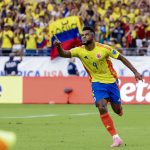 Miguel Borja de Colombia reacciona Copa América 2024. EFE/EPA/JUAN G. MABANGLO