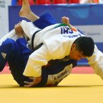 Fotografía de archivo cedida por la Fundación Luz del judoca chileno con discapacidad Johann Herrera (arriba), que competirá en los Juegos Paralímpicos de París. EFE/ Fundación Luz /SOLO USO EDITORIAL/SOLO DISPONIBLE PARA ILUSTRAR LA NOTICIA QUE ACOMPAÑA (CRÉDITO OBLIGATORIO)