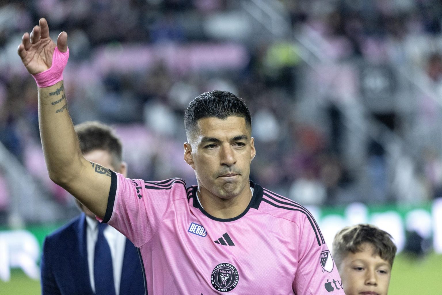 Fotografía de archivo en la que se registró al uruguayo Luis Suárez, delantero del club estadounidense de fútbol Inter Miami, durante un partido de la MLS, en el Chase stadium de Fort Lauderdale (Florida, EE.UU.). EFE/Cristóbal Herrera