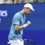 Botic van De Zandschulp de los Países Bajos reacciona durante un partido de segunda ronda del US Open de tenis contra Carlos Alcaraz de España. EFE/EPA/SARAH YENESEL